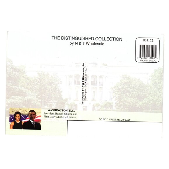 Michelle Barack Obama 44th President Distinguished Collection Postcard Made USA - Picture 2 of 2